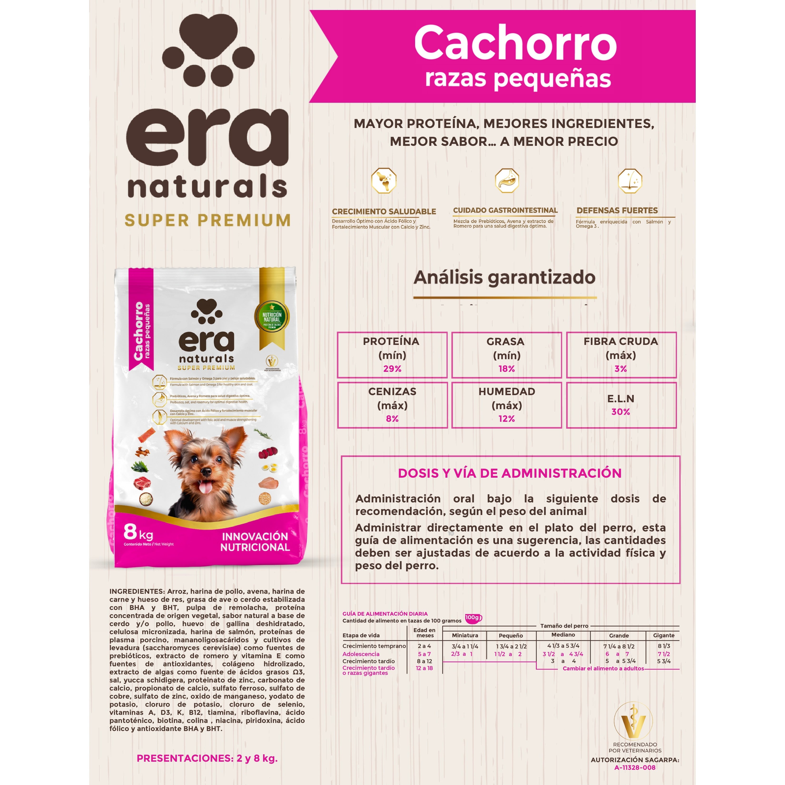 Era Naturals Cachorro Raza Pequeña Alimento Super Premium Era Naturals Cachorro Raza Pequeña Alimento Super Premium